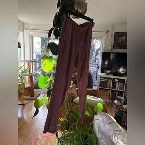 Girlfriend Collective pink drawstring cuffed joggers